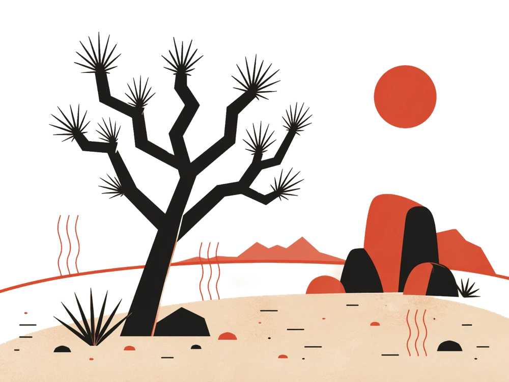 Joshua tree at dusk